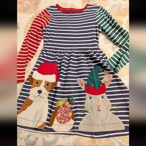 Mini Boden Applique Christmas Dress